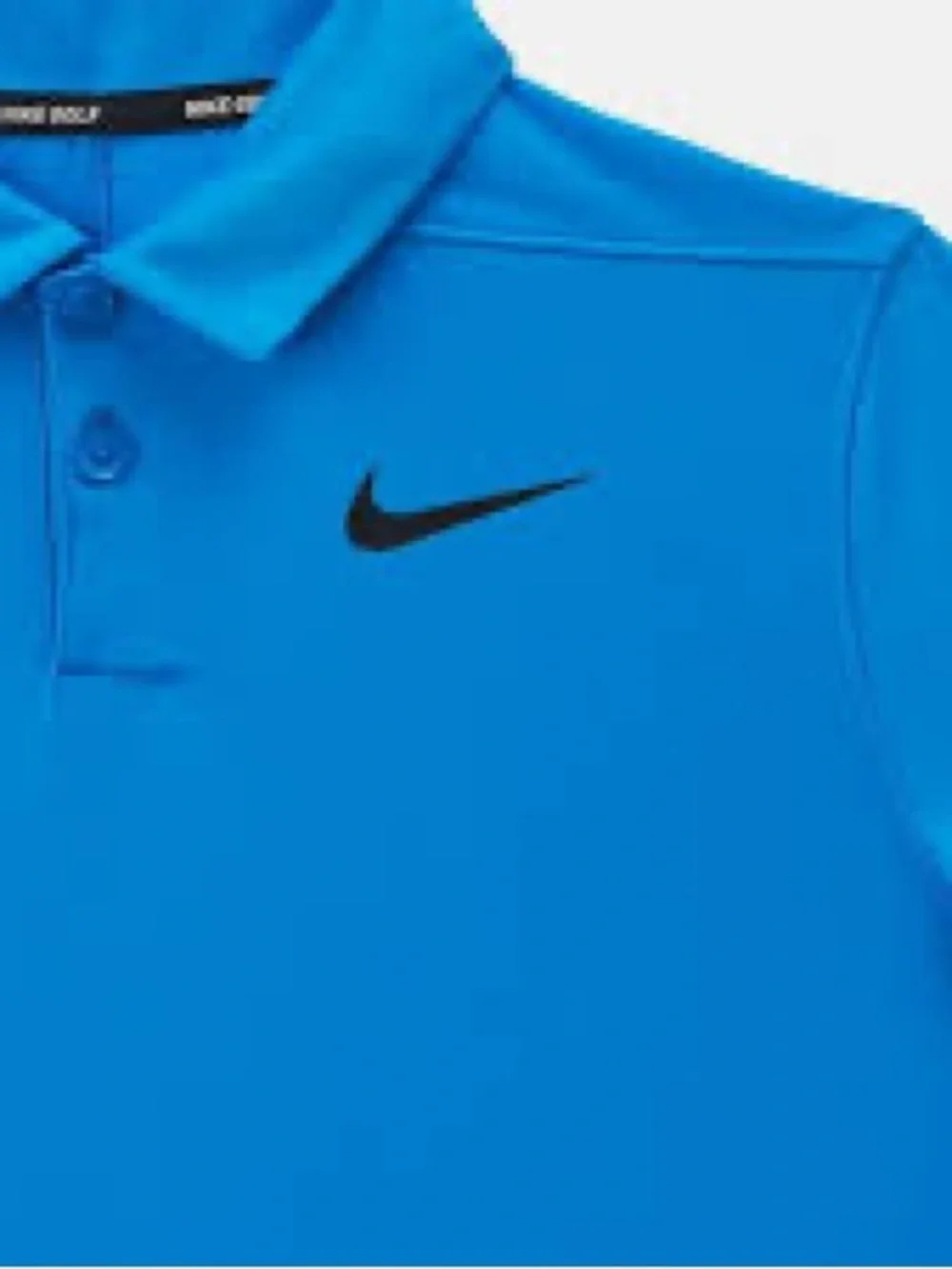 Nike Kids Bright Blue Polo Shirt with Black Swoosh
